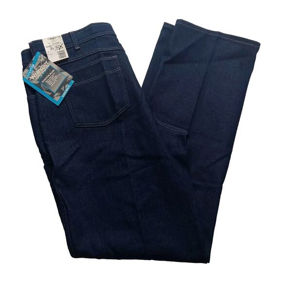 Vintage Wrangler Stretch Flex Fit Jeans Men's 40x34 Blue Classic Fit Made In USA